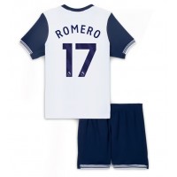 Camiseta Tottenham Hotspur Cristian Romero #17 Primera Equipación Replica 2024-25 para niños mangas cortas (+ Pantalones cortos)